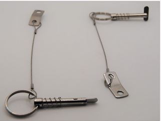 PULL PIN W/CABLE SPRING & LOCK, LARGE TAB (3048)