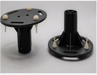 POOLING PLATE W/ FEET BLACK (3051)